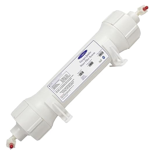 Crystal Quest Voyager Jumbo Inline Water Filter – 6-Stage Filtration, 5,000 Gallon Capacity, Fits 1/4" Tubing for Refrigerators, Ice Makers, Water Dispensers, Soda Makers & More