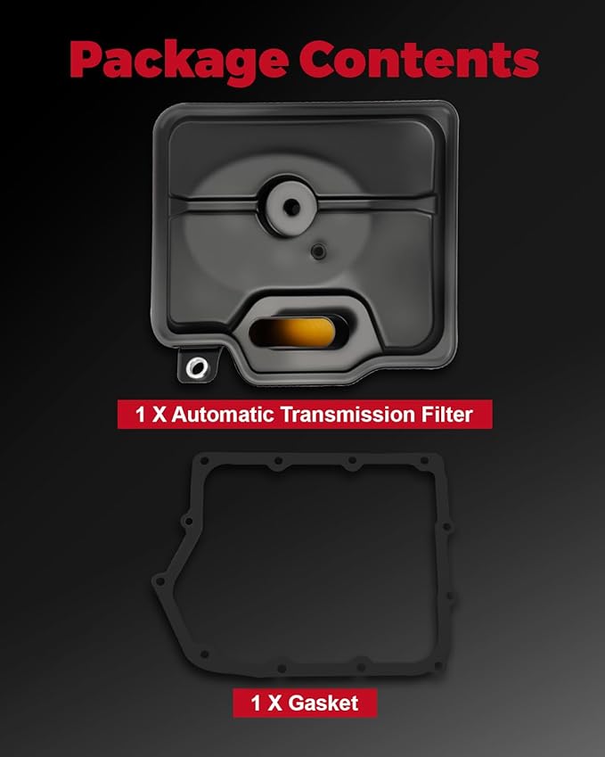 FT1240 Transmission Filter with Gasket Kit Compatible with Dodge Grand Caravan Avenger Ram ProMaster Chrysler Town & Country 200 62TE 5078555AA,68018555AA,7B0325433