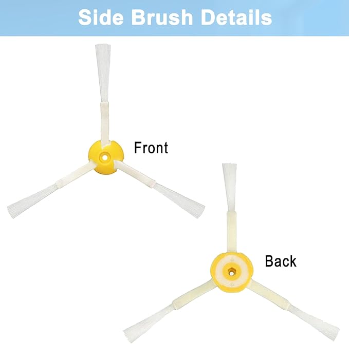Replacement Parts for irobot Roomba 805 960 860 861 866 870 880 890 900 960 980 981 985 Robot Vacuum, 1 Debris Extractor 3 Filters 4 Side Brushes & 4Screws