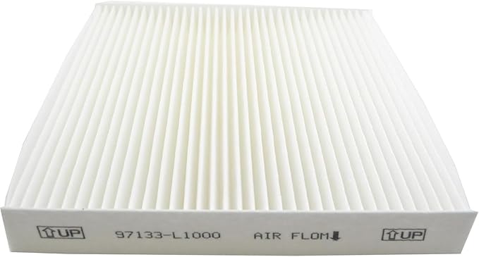 Cabin Air Filter Replacement for Hyundai Kia EV Models, White Non-Woven Fabric, Panel Style, 8.93 x 8.26 x 1.18 in