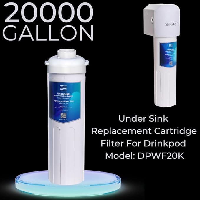 20,000 Gallon Replacement Water Filterpod Cartridge for Drinkpod Under Sink Water System