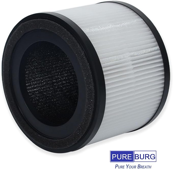 PUREBURG Replacement Filter Compatible with MOOKA AP-S0610L Air Purifier, 2-Pack H13 HEPA 3-Stage Filtration Activated Carbon 2-in-1 Air Clean Dust VOCs Odor