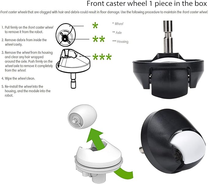 Replacement Parts Kit for irobot Roomba 600 Series 694 695 677 671 690 680 660 650 620 614 & 500 Series 595 585 564,2 Bristle & Beater Brushes, 6 Filters, 6 Side Brushes 1 Caster Wheel