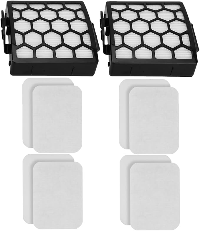 Vacuum Filters Replacement for Shark Navigator Zero-M Self-Cleaning Brushroll Pet Pro Upright Vacuum ZU60 ZU62 ZU62C NV150 NV151 NV255 NV181,2 HEPA Filter, 4 Foam 4 Faux Felt Filters