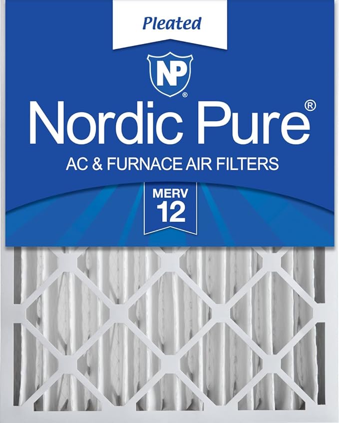 Nordic Pure 16x20x4 (Actual Size: 15 1/2 x 19 1/2 x 3 5/8) Pleated MERV 12 Air Filter 1 Pack