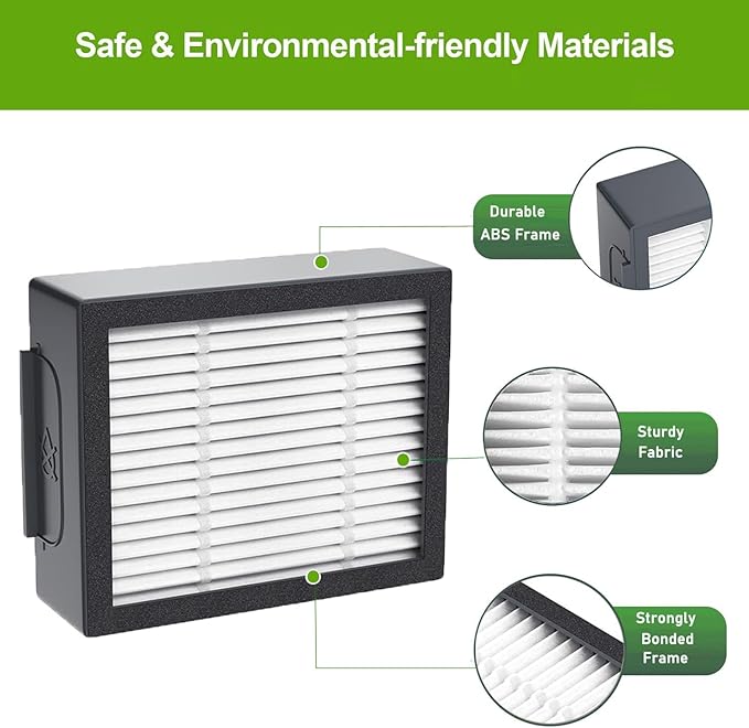 10 Pack Replacement HEPA Filter Compatible for iRobot Roomba i3 i3+,i4 i4+,i6 i6+,i7 i7+,i8 i8+,j7 j7+,E5 E6 E7
