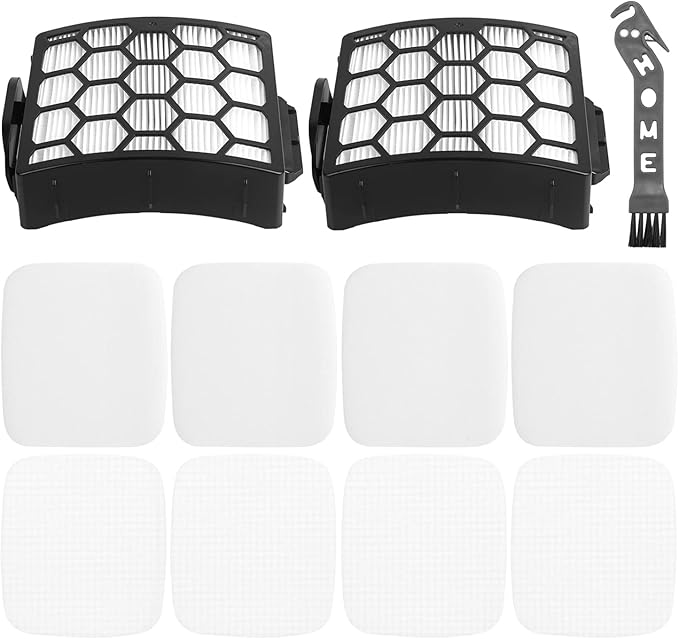 2 HEPA Filters and 4 Foam & Felt UV850 UV900 Filters Replacement for Shark Rotator Navigator Lift-Away ADV DuoClean PowerFins Vacuum UV850 UV900, Replace Part # XHF320 & XFFK602UKT