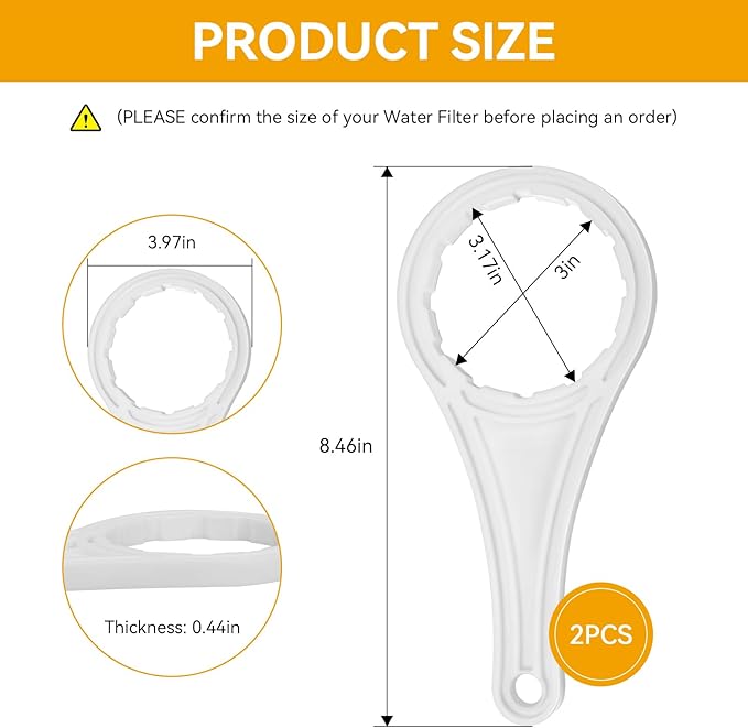 Water Filter Housing Wrench Replacement for Apec RO Membrane Housing Wrench Fit for Reverse Osmosis Water Filter System Membrane Housing Ro Filter Canister Wrenchs, 2 Pack