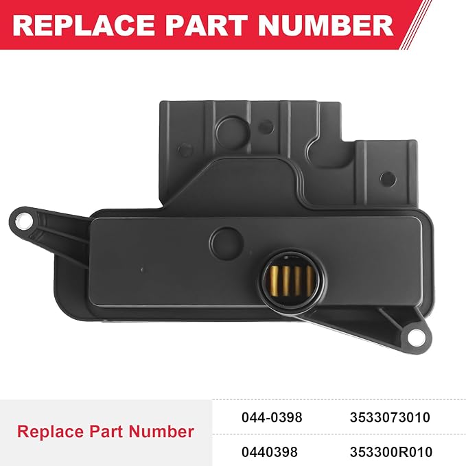 044-0398 Automatic Transmission Filter Kit Fits for U760E Transmission - Toyota Scion Camry RAV4 Venza Sienna Replaces# 0440398 3533073010 353300R010