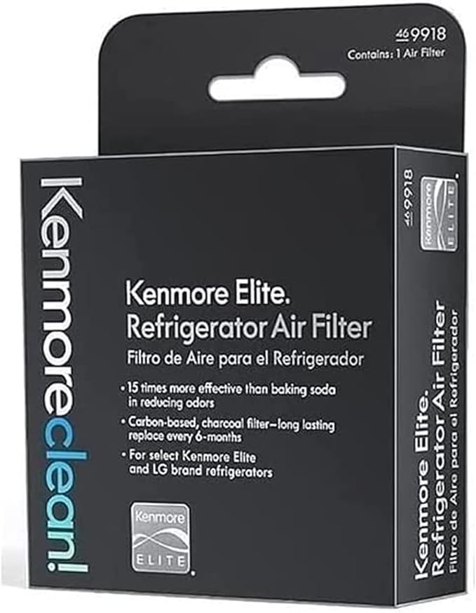 [9918 Filter OEM Mania] 469918 1-Pack NEW Version Kenmore Elite Air Filter fits - LG refrigerator air filter LT120F - 9918 Kenmore air filter for ADQ73214402, ADQ73214404, ADQ73214405