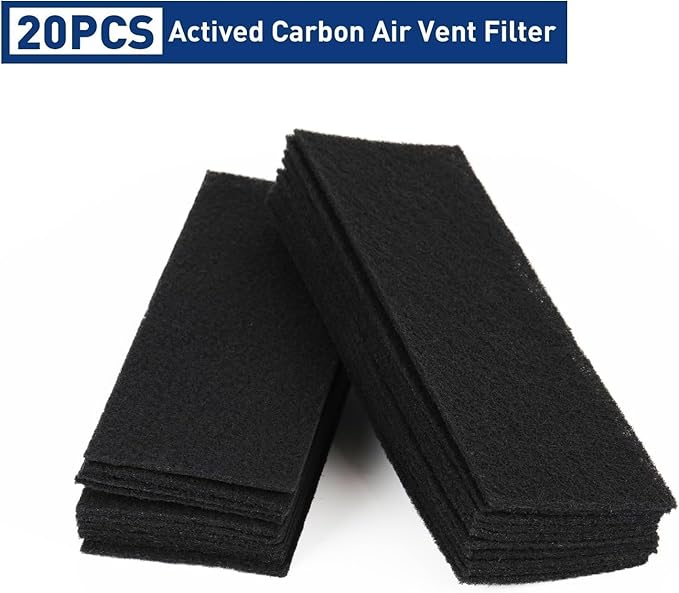 4" x 10” Activated Carbon Air Vent Filters for Home Floor Vent Filters, Charcoal Vent Filter, AC Vent Filter, Floor Register Filters, Home Vent Filters Register, Dust Control Home (20Pcs)