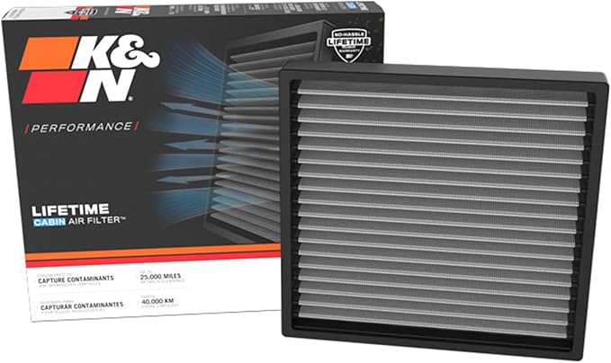 K&N LIFETIME Cabin Air Filter: Premium, Washable, Clean Air for your Cabin: Compatible with 2019-2025 Hyundai: (See Product Description for Select Models), VF2085
