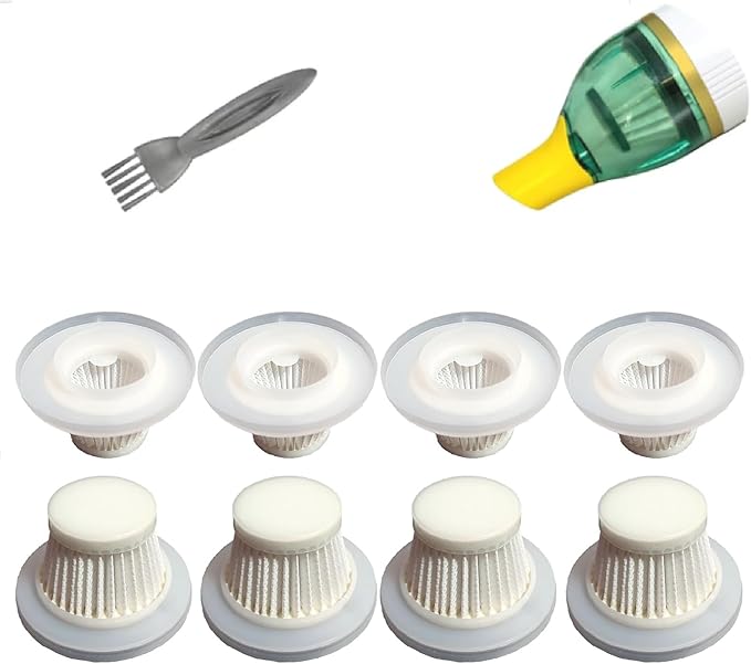 8 Pack Hepa Filters compatible with Compact Vacuum Cleaner as Seen on TV, Washable Filters Works with Handheld Vacuum Cordless, Filters Compatible with Compact Vac. (Vacuum isn't included)