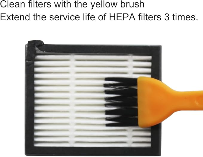 MZY LLC Replacement Parts for iRobot Roomba i7 i7+ i3 i3+ i4 i6 i6+ i8 i8+ E5 E6 E7 Vacuum Cleaner, 1 Set of Multi-Surface Rubber Brushes & 3 HEPA Filters & 4 Side Brushes