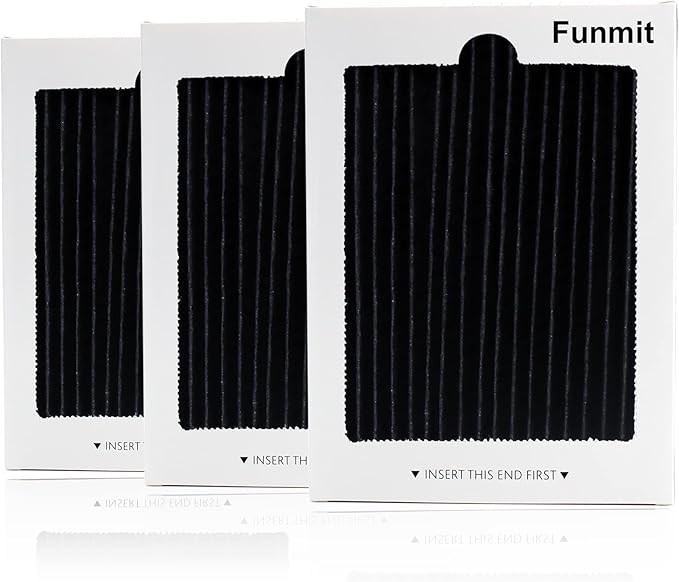 Funmit Refrigerator Air Filter Replacement Compatible with Frigidaire PAULTRA Pure Air Ultra and Electrolux EAFCBF Fridge Replace 242061001, 242047801, 242047804-3 Pack