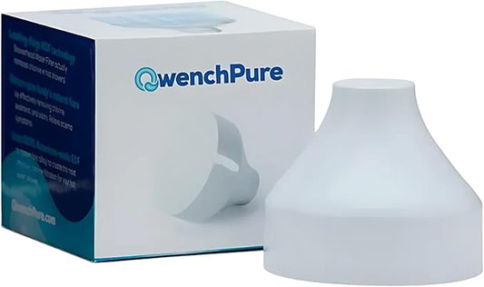 QwenchPure Showerhead Filter Replacement Cartridge – 100% KDF-55 for Hard Water, Removes Chlorine & Contaminants, Softens & Purifies, Ideal for Skin & Hair, High Pressure Performance
