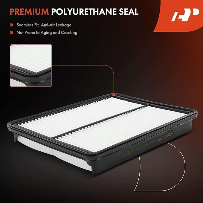 A-Premium Engine Air Filter Compatible with Hyundai & Kia Models, Santa Fe 2013-2018, Santa Fe Sport 2013-2016, Santa Fe XL 2013-2019, Sorento 2014-2015, 2.0L 2.4L 3.3L, Rigid Panel