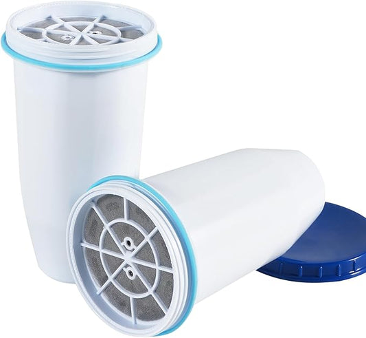 0 TDS Water Filter Replacement for Zero Pitcher & Dispenser | Upgraded 6-Stage Filtration | Removes 99.9% of Lead, Chromium, PFOA/PFOS | Compatible with ZR-001, ZR-004, ZR-017 | 2-Pack