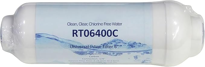 RT06400C Refrigerator Water Filter,6-inch 1/4-inch accessories,Compatible for Rite Taste