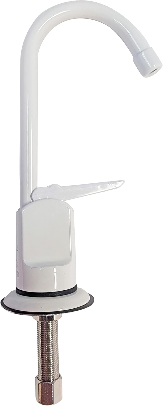 Westbrass D203-NL-50 6" Touch-Flo Style Pure Cold Water Dispenser Faucet, Powder Coat White