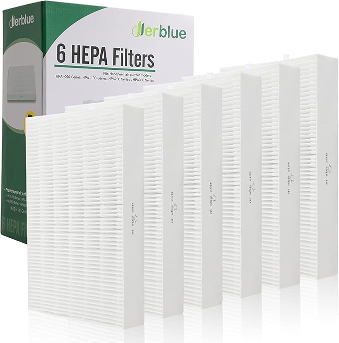 DerBlue 6pcs Filters R Replacement Compatible with Honeywell HRF-R1 HRF-R2 and HRF-R3 Filter R