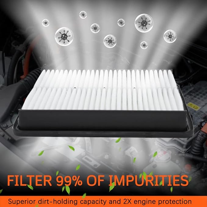 Air Filter, (CA10881) Engine Air Filter Compatible with 2011-14 Hyundai Sonata,Santa Fe (2010-12),Azera (2012-17), 2011-14 Kia Optima,Sorento (2011-13)