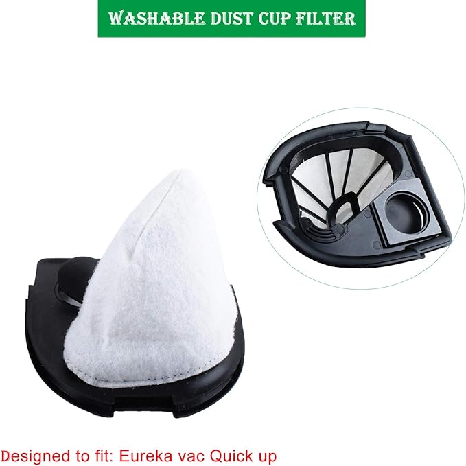 Replacement Vacuum Filter for Eureka Quick Up DCF-11 Vacuum Cleaner Models 61, 70, 71, 61A, 70A, 70AX, 71A, 71AV, 71B, AG61A, UK61A Replaces 39657 62558A (3 Packs)