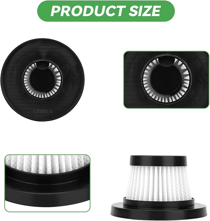 Vacuum Filter for Cordless Vacuum Cleaner as Seen on TV - Replacement HEPA Filter for Vac Compact Cordless Handheld Vacuum 10 Pack