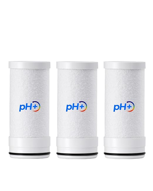 [Alkaline] Waterdrop Water Filter for Sink Faucet Replacement Water Filters, WD-FF-05A Fits Waterdrop Faucet Water Filter WD-FC-02T, WD-FC-02, WD-FC-01, WD-FC-06, Last Up to 9 Months, Pack of 3