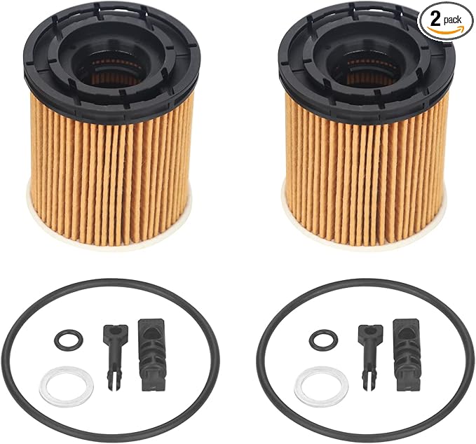 ZONFANT 2 Pcs Engine Oil Filter Compatible With Hyundai KIA Vehicle Accent Elantra Kona Santa Fe Tucson Venue 1.6L 2020-2023, Rio K5 Sorento 1.6L 2020-2023, Replace#26350-2M000