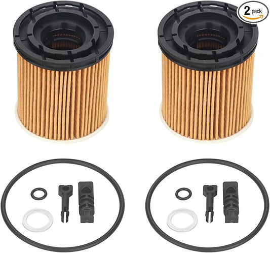 ZONFANT 2 Pcs Engine Oil Filter Compatible With Hyundai KIA Vehicle Accent Elantra Kona Santa Fe Tucson Venue 1.6L 2020-2023, Rio K5 Sorento 1.6L 2020-2023, Replace#26350-2M000