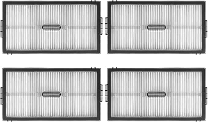 4 Pack Replacement HEPA Filters Compatible with Roborock Saros 10R /Saros Z70 /Qrevo CurvX /G20S Ultra Robot Vacuum Cleaner, Washable High-Efficiency Vacuum Filters Accessories (Not for Saros 10)