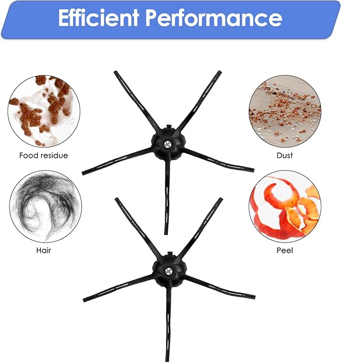 (8 Pack) Side Brushes for Roborock Q5 Max+, S8 MaxV Ultra, Q5 Pro, Q8 Max+, Q Revo, Qrevo Pro, Qrevo S, Qrevo Slim, Qrevo Master, S8 Pro Ultra, S7 MaxV Ultra, Q7 Max, Q7 Max+, Q5 Pro+, S7 & E Series