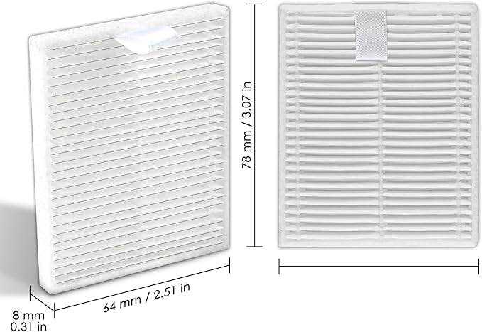 (5 Pack) Q7M5, Q7M5+, Q7L5, Q7L5+ Replacement HEPA Filters for Roborock Q7 M5, Q7 M5+, Q7 L5/ L5+ Robot Vacuum, Filters Accessories Kit, Upright Filter, HEPA Filter Accessories, Canister Filter
