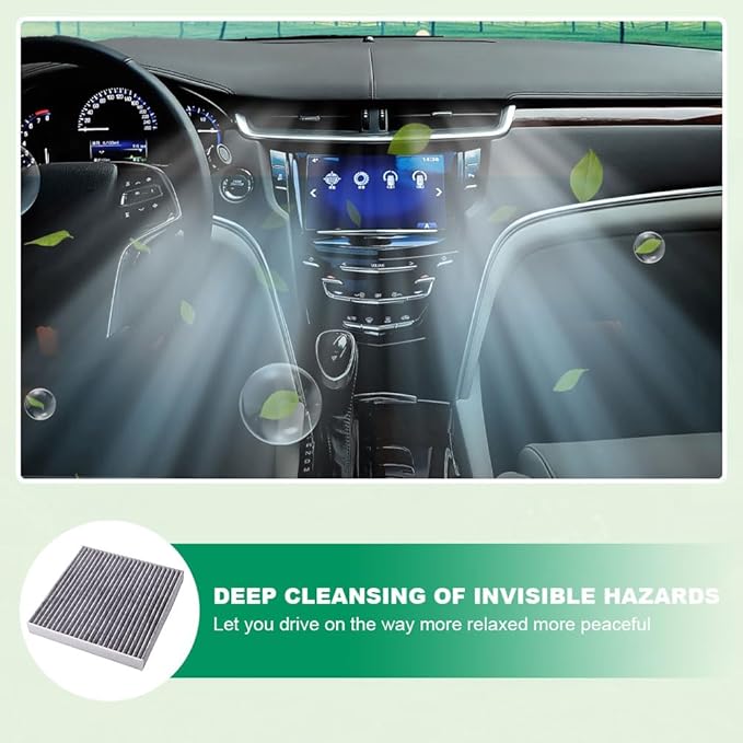 Car Fresh Breeze Air Filter Replacement for Car Passenger, Premium Cabin Air Filter with Activated Carbon, Auto Compartment Air Filters Fit for Acura, Civic, CR-V, Odyssey, CSX, Replaces CF10134