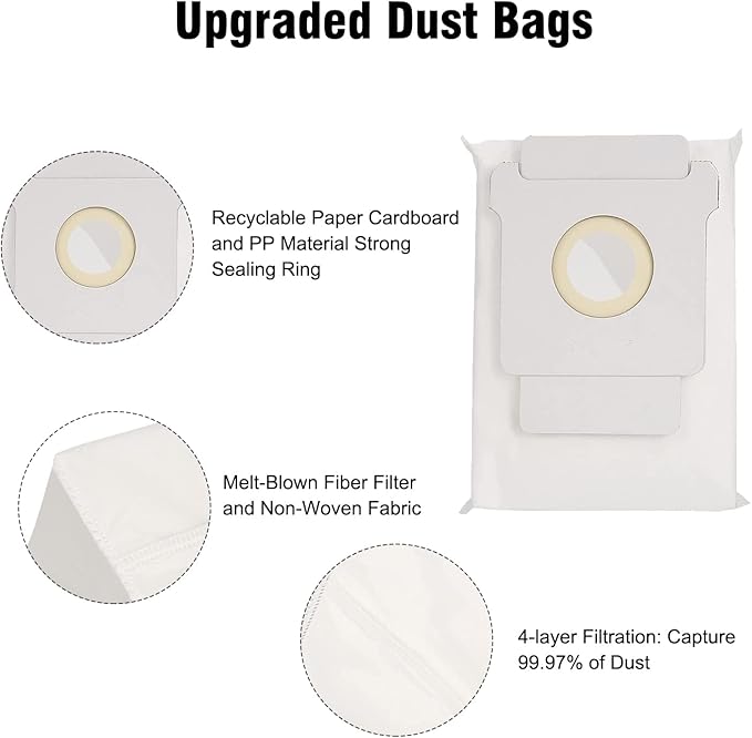 ANBOO 20 Pack Replacement Parts for iRobot Roomba S Series s9 (9150) s9+ s9 Plus (9550) Vacuum Cleaner,(2 Set Rubber Brushes, 6 Filters, 6 Side Brushes, 6 Automatic Dirt Disposal Bags)