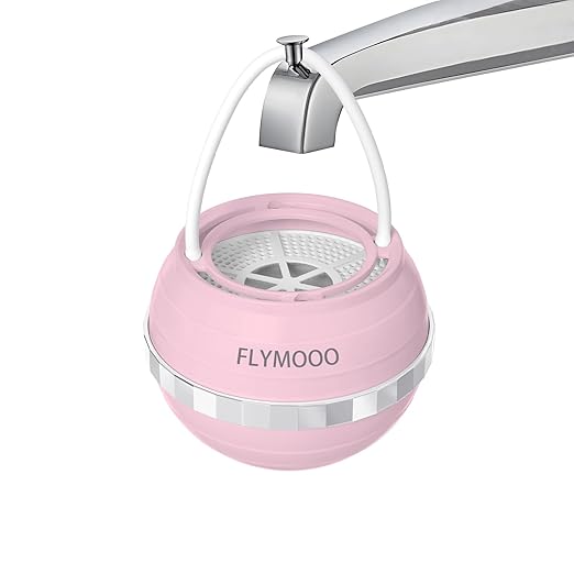 Bath Filter for Tub, Bathtub Faucet Water Filter with 8 Stages & 2,500 Gallons of Filtration to Reduce Contaminants for Softer, Smoother Skin (Pink)