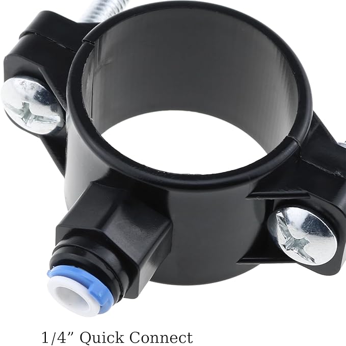 DGZZI Water Purifier Accessory Under Sink Reverse Osmosis System Hose Adapter Black Quick Connect Wastewater Clamp for Water Purifier and Water Purifier and Direct Drinking Water Dispenser