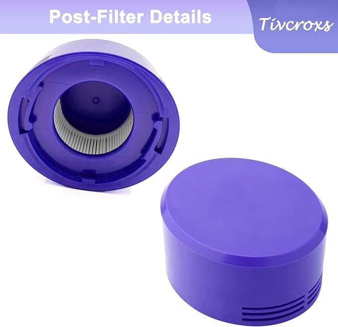 10 Pack Replacement Vacuum Filters Compatible with Dyson V7, V8 Cordless Vacuums - 5 Pre-Filters, 5 Post-Filters