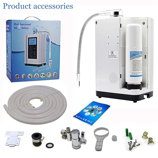 Alkaline Water Ionizer Machine 729, Built-in a Filter, Produces pH 4-10.5 Water, 7 Water Settings, Up to -570mV ORP, 8000L Per Filter, Silver