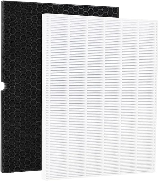 Nispira 116130 5500-2 Air Purifier Replacement Filter H for Winix 5500-2 AM80 True HEPA Activated Carbon 16.25 L x 12.5 W x 1.5 TH, 1 Set