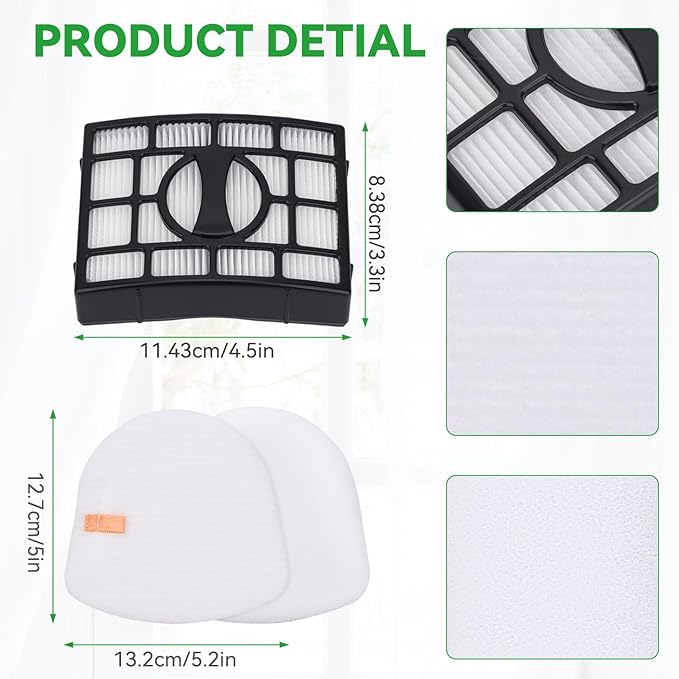 Vacuum Filters Replacement for Shark Navigator Lift-Away Vacuum ZU660 UV725 UV725 26 UV730 ZU561 ZU562 ZU572 ZU560C ZD201 UV650 CU530 ZD400 ZD402 vacuum - 2 HEPA Filter, 4 Foam & 4 Faux Felt Filters