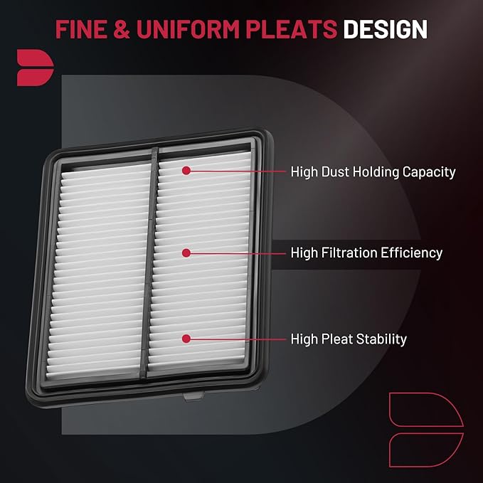 BDFHYK Engine Air Filter CA12315 Compatible with Nissan 2017-2024 Kicks 1.6L l4, 2020-2024 Versa 1.6L l4, Replace# AF10035, XA11608, A21438, PA99371, WA10908