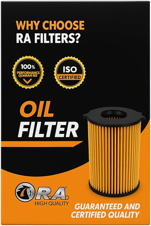 RA-10855 Engine Oil Filter 15K Mile Change Automotive Replacement Interval Cartridge for Select Models Hyundai Azera Santa Fe (Base and XL) Kia Cadenza Sedona Sorent