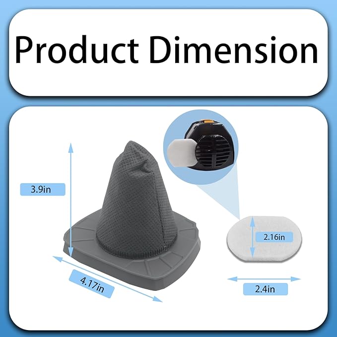 Filters Compatible with EUREKA NES100 Handheld Vacuum and Compatible with Black & Decker BDST1601 3-in-1 Vacuum, Compare to Part# ST0106 & ST0107, 4 Pack HEPA Filters & 4 Pack Sponge Filters