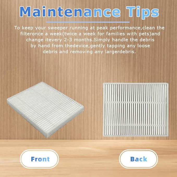 ZHICHENG （8pcs） HEPA Filter Compatible with The I/Robot Essential VAC/VC 2/ Q052 Q0520 (RVG-Y1 Y0112 0140 0110 Q0120 Q011) 104/105 VAC /105 Combo Robot Vacuum Cleaner (8pcs Filter)