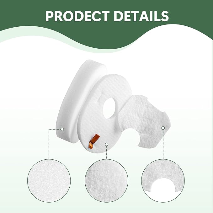 CERO HV301 HV300 Filter Replacement for Shark Rocket HV301 HV30126 HV300 HV292 UV450 CS100 HV310 HV308 HV307Q QS301 Ultralight Corded Stick Vacuum, Part XFFV300, 3 Pack