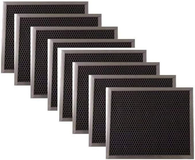 KITCHEN BASICS 101: 8 Pack 97007696 Range Hood Grease Mesh Charcoal Carbon Combo Filter Replacement for Broan Nutone 6105C, 41F, 97005687 - Size 8.75 x 10.5 x .44 Inches