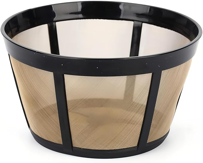 Reusable Coffee Filter for BUNN 10-12 Cup Coffee Makers, Stainless Steel Mesh Filter Basket Replacement, Washable & Dishwasher Safe, Eco-Friendly Paper Filter Alternative (1 Pack)