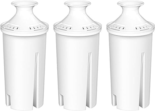 Fil-Fresh 3-Pack Water Filter Replacements for Brita Water Pitchers and Dispensers, NSF 53&42 Certified to Reduce Cadmium, Mercury, Copper, Zinc, BPA free, Lasts 2 Months or 40 Gallons